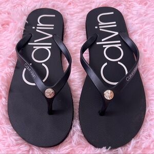 Calvin Klein Black Sandals with Minimalist Design